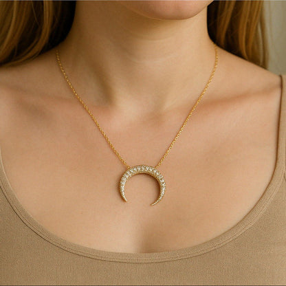 ANUSHKA JAIN JEWELLERY Horseshoe Diamond Necklace