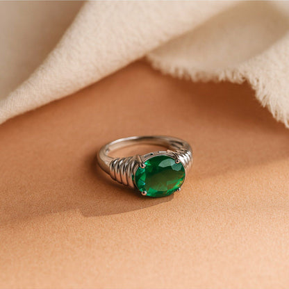 ANUSHKA JAIN JEWELLERY Forest Green Ring