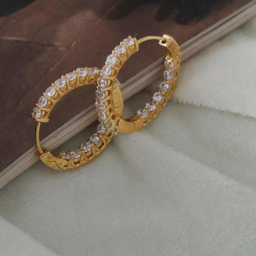 ANUSHKA JAIN JEWELLERY Inside Out Hoop Earring