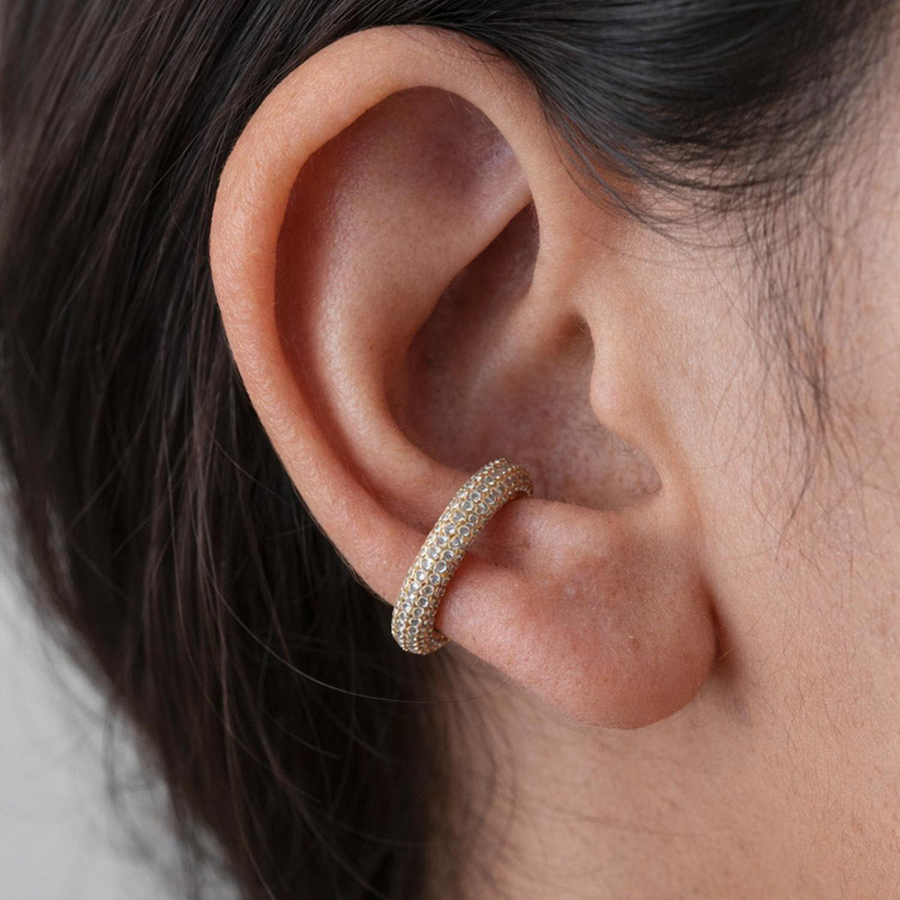 ANUSHKA JAIN JEWELLERY Silver Pave Ear Cuff