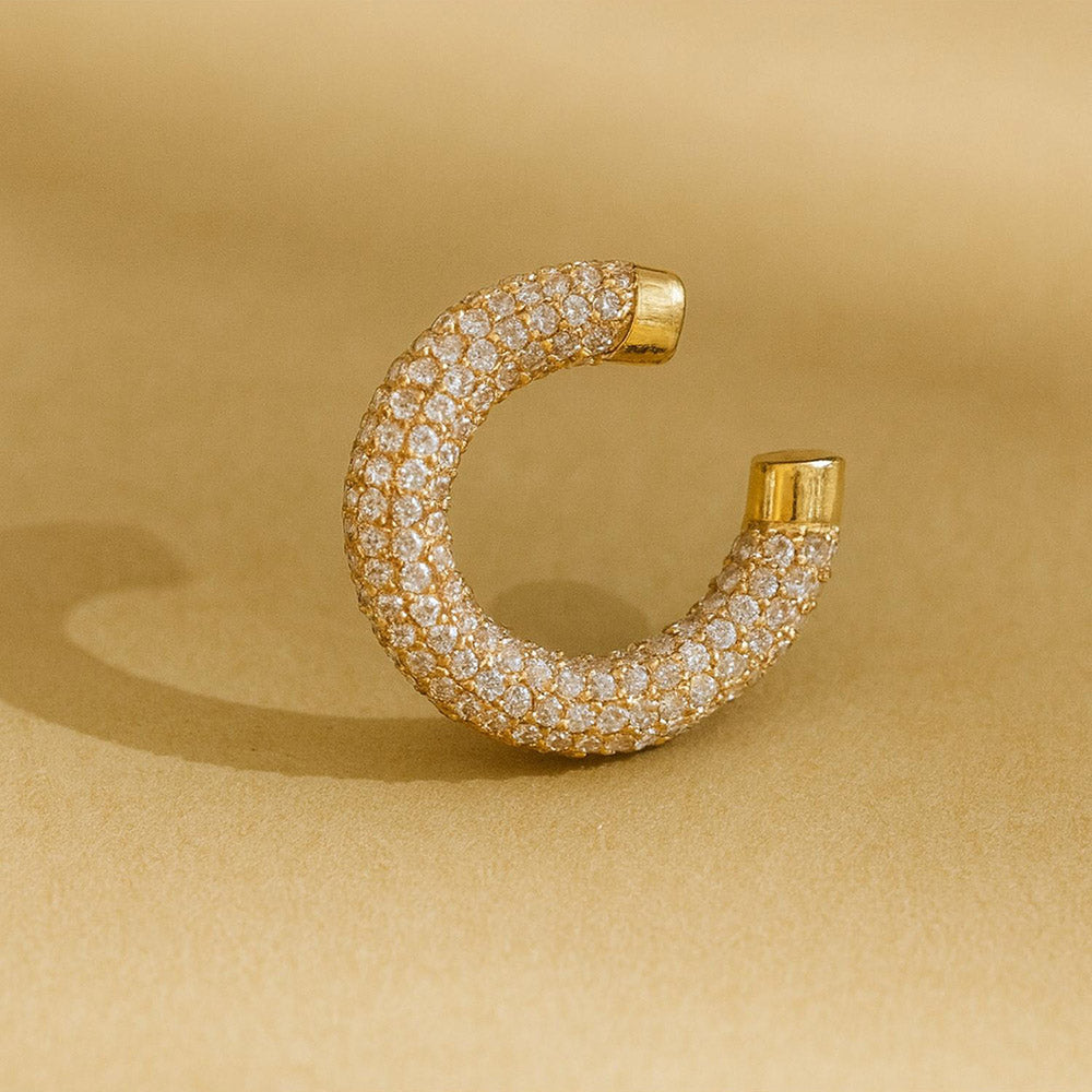 ANUSHKA JAIN JEWELLERY Silver Pave Ear Cuff