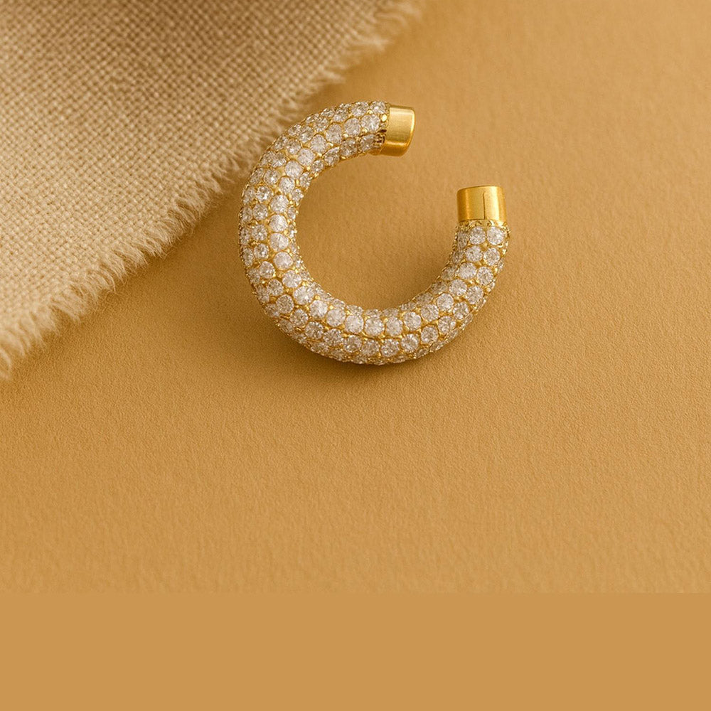 ANUSHKA JAIN JEWELLERY Silver Pave Ear Cuff
