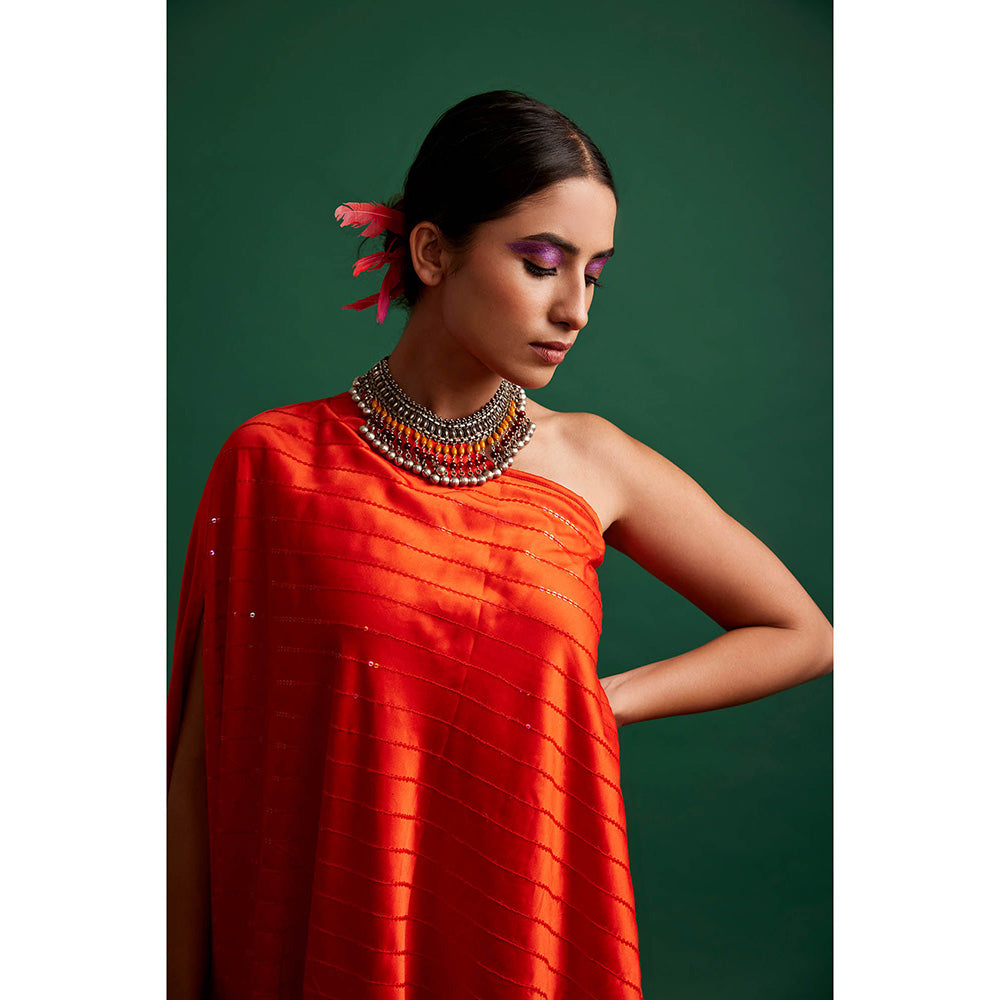 Apeksha Jain Label Orange Midi Dress