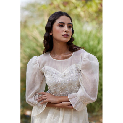 Apeksha Jain Label Ivory Kurta with Pant (Set of 2)