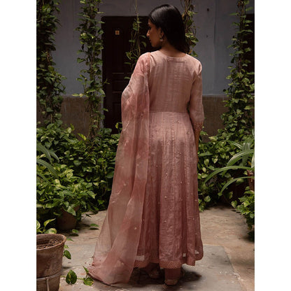 Apeksha Jain Label Onion Pink Anarkali with Pant and Dupatta (Set of 3)