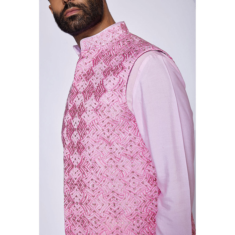 Arjun Kilachand Embroidered Concealed Bundi (Set of 3)