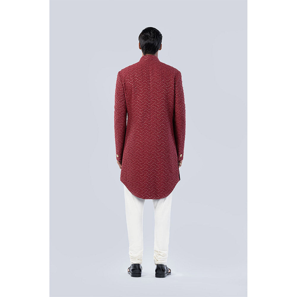 Arjun Kilachand French Knot and Sequins Embellishment Sherwani (Set of 2)