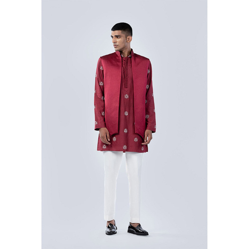 Arjun Kilachand Maroon Bundi (Set of 3)
