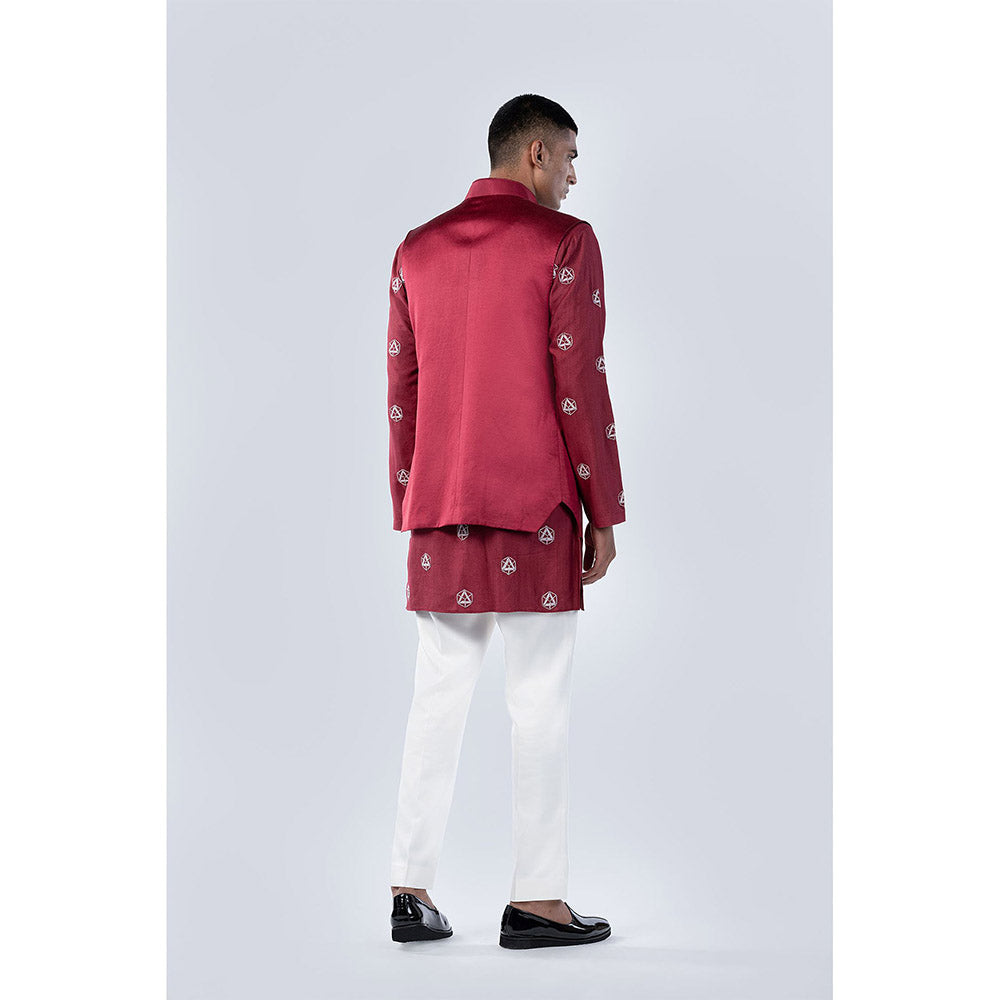 Arjun Kilachand Maroon Bundi (Set of 3)