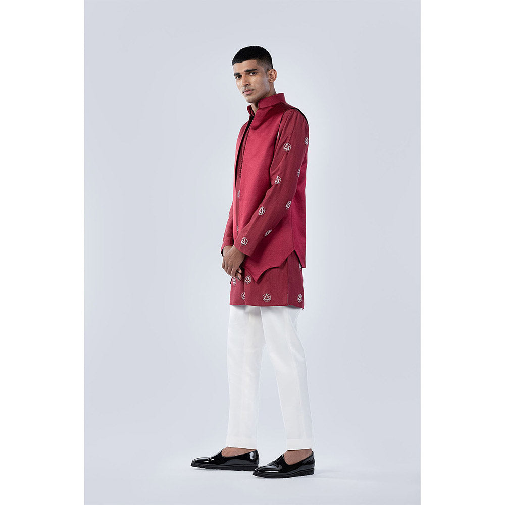 Arjun Kilachand Maroon Bundi (Set of 3)