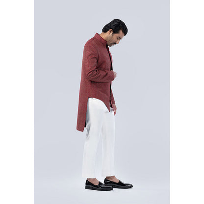 Arjun Kilachand Gold and Badla Embroidered Fusion Jacket (Set of 2)
