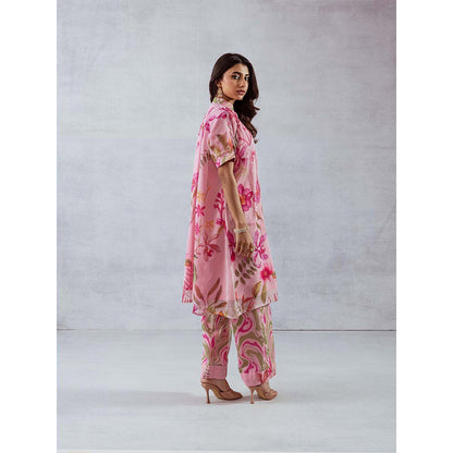AROOP SHOP INDIA Women Pink Floral Co-Ord (Set of 2)