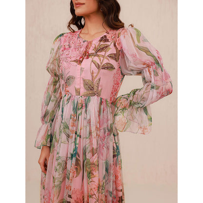 AROOP SHOP INDIA Pink Ivy Maxi Dress
