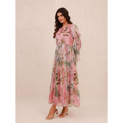 AROOP SHOP INDIA Pink Ivy Maxi Dress