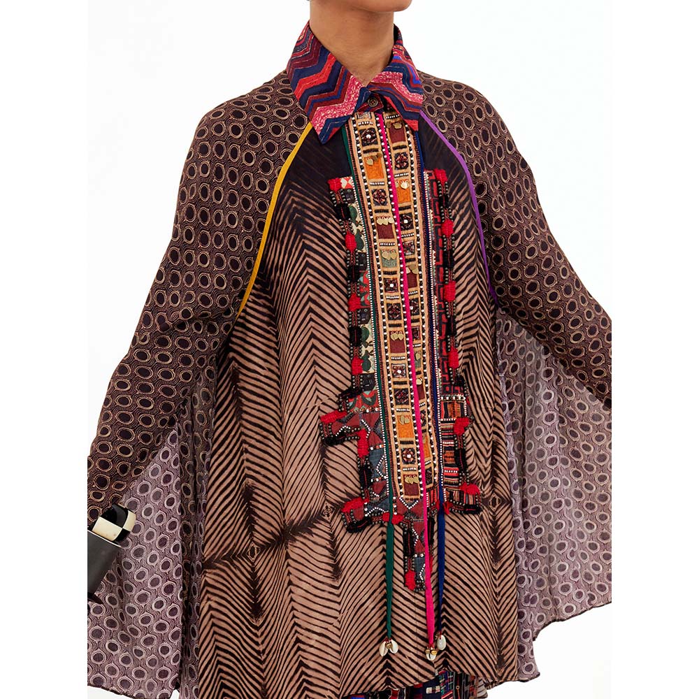 Aseem Kapoor Printed Atri Shirt With Highlighted Yoke