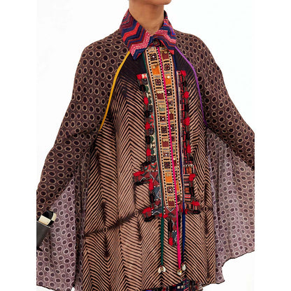 Aseem Kapoor Printed Atri Shirt With Highlighted Yoke
