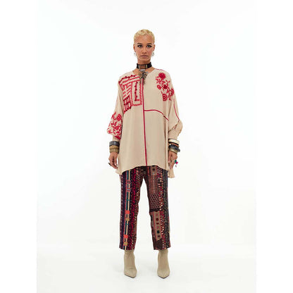 Aseem Kapoor Mandala Embroidered Solid Shirt