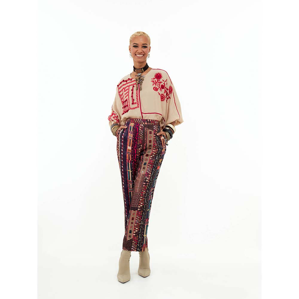 Aseem Kapoor Mandala Embroidered Solid Shirt