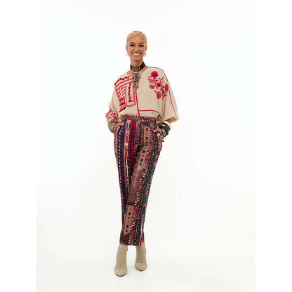 Aseem Kapoor Mandala Embroidered Solid Shirt