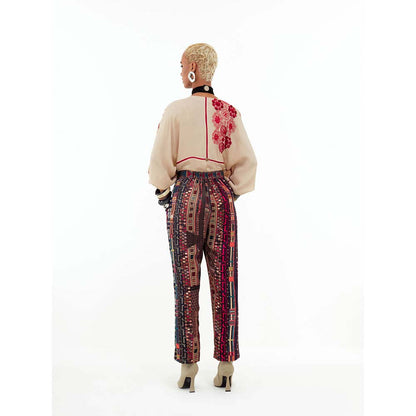 Aseem Kapoor Mandala Embroidered Solid Shirt