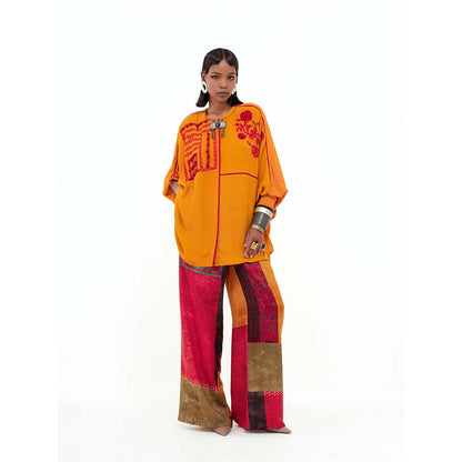 Aseem Kapoor Mandala Embroidered Solid Shirt