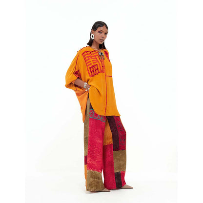 Aseem Kapoor Mandala Embroidered Solid Shirt