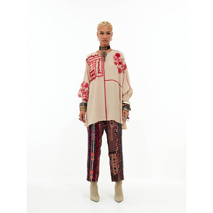 Aseem Kapoor Multi Colour Mandala Kaftan with Pant (Set of 2)
