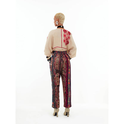 Aseem Kapoor Multi Colour Mandala Kaftan with Pant (Set of 2)