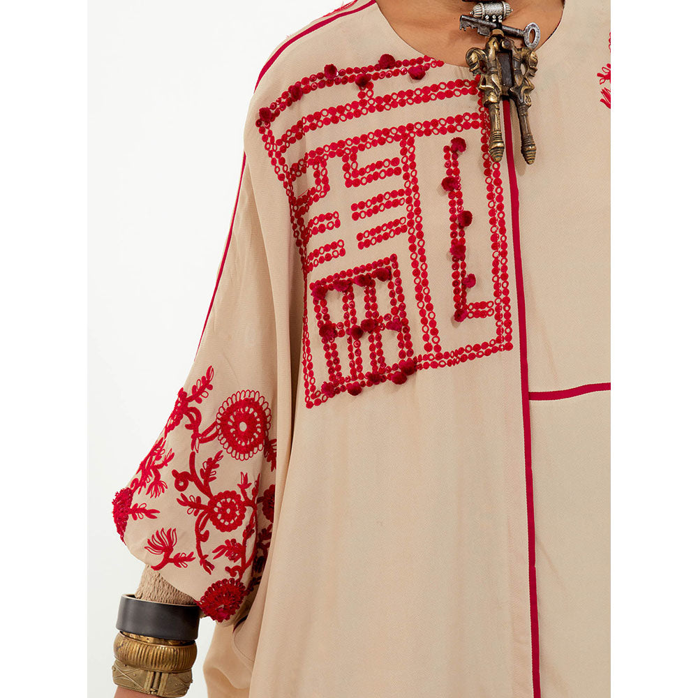 Aseem Kapoor Multi Colour Mandala Kaftan with Pant (Set of 2)