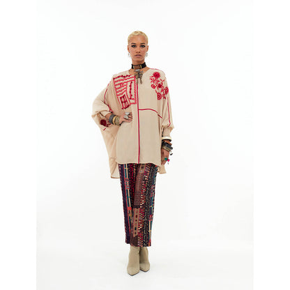 Aseem Kapoor Multi Colour Mandala Kaftan with Pant (Set of 2)