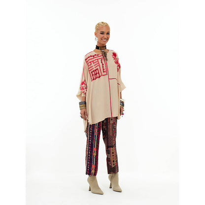 Aseem Kapoor Multi Colour Mandala Kaftan with Pant (Set of 2)