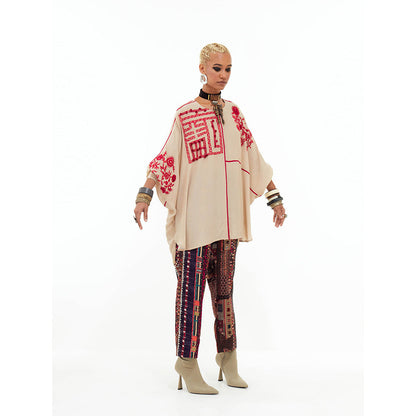 Aseem Kapoor Multi Colour Mandala Kaftan with Pant (Set of 2)