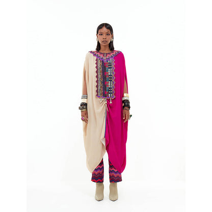 Aseem Kapoor Pink Ritu Kaftan Tunic with Pant (Set of 2)