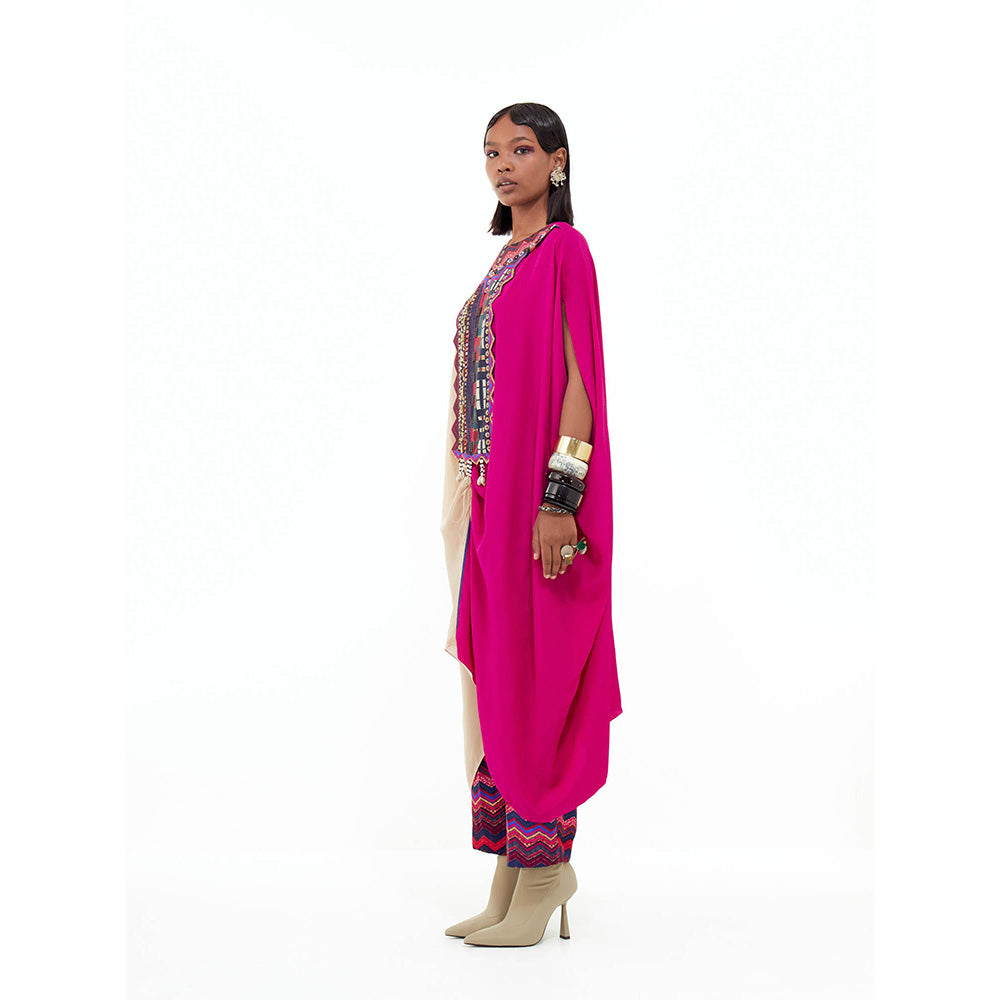Aseem Kapoor Pink Ritu Kaftan Tunic with Pant (Set of 2)
