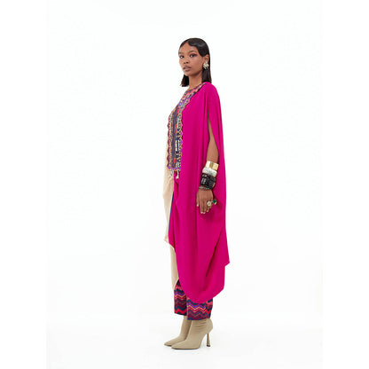 Aseem Kapoor Pink Ritu Kaftan Tunic with Pant (Set of 2)