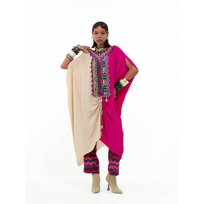 Aseem Kapoor Pink Ritu Kaftan Tunic with Pant (Set of 2)