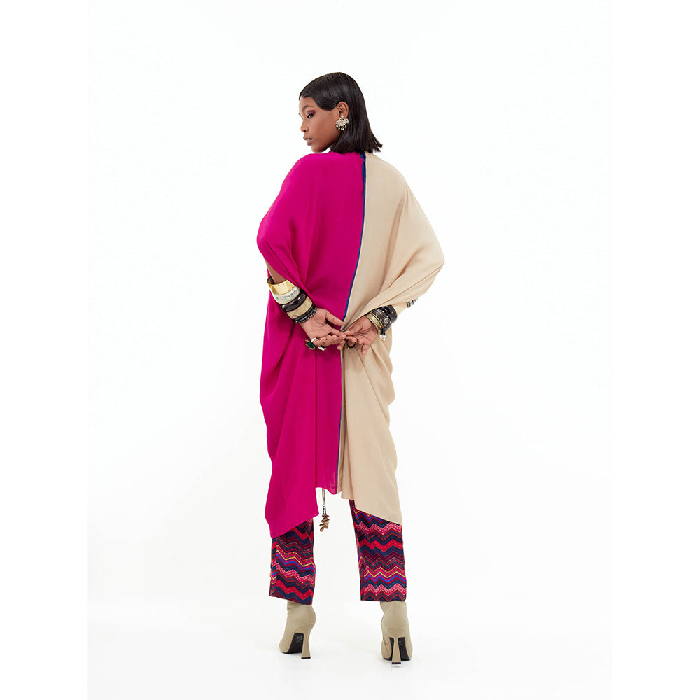 Aseem Kapoor Pink Ritu Kaftan Tunic with Pant (Set of 2)