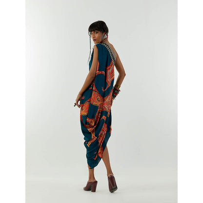 Aseem Kapoor Multi-Colour Rasa One Shoulder Dress