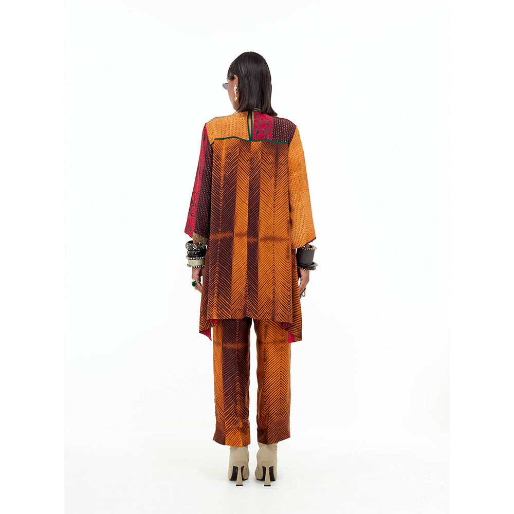 Aseem Kapoor Mustard Mitra Short Kurta With Pant (Set of 2)