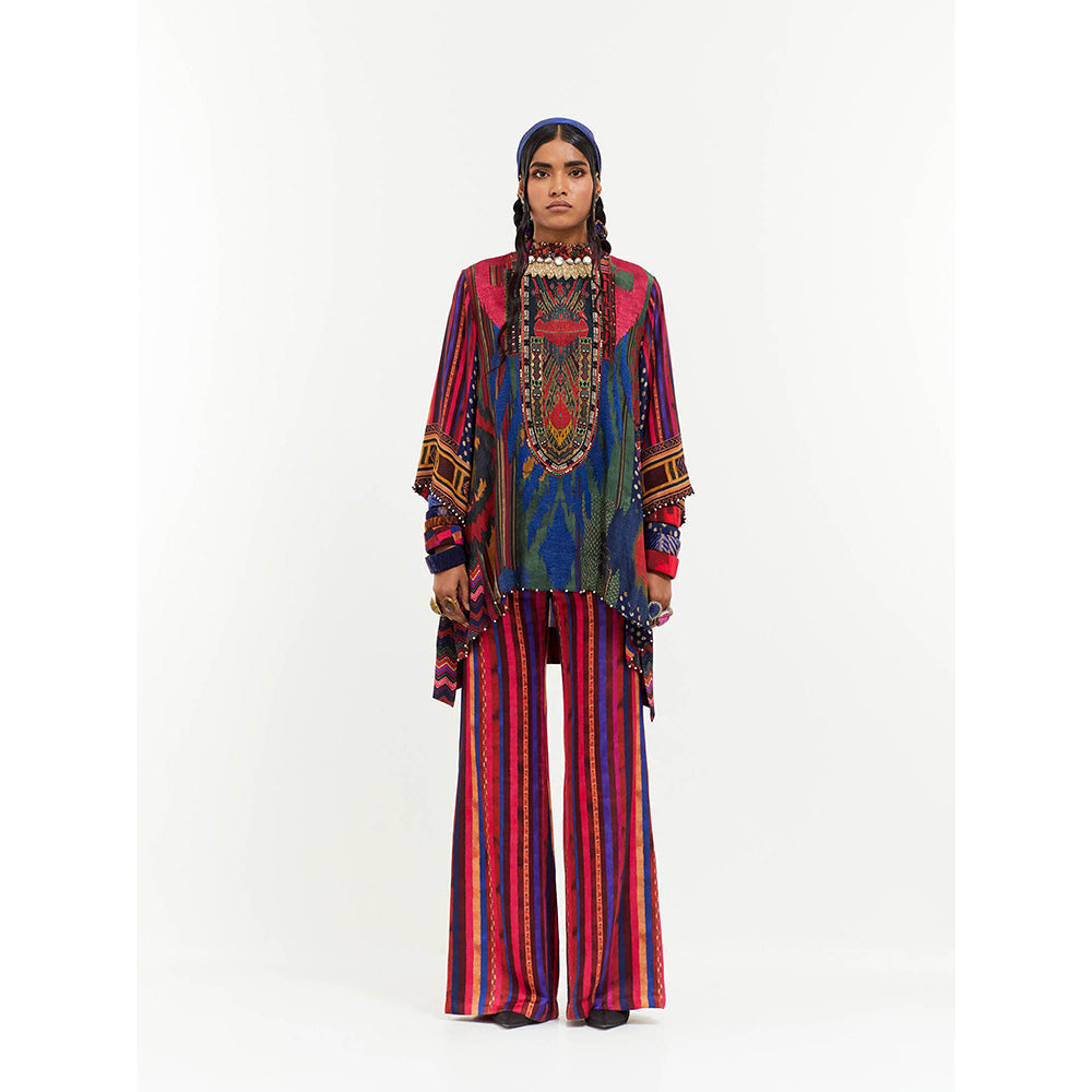 Aseem Kapoor Multi-Colour Mitra Short Kurta With Pant (Set of 2)
