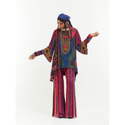 Aseem Kapoor Multi-Colour Mitra Short Kurta With Pant (Set of 2)