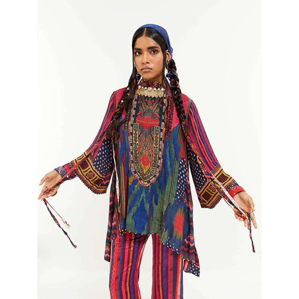 Aseem Kapoor Multi-Colour Mitra Short Kurta With Pant (Set of 2)