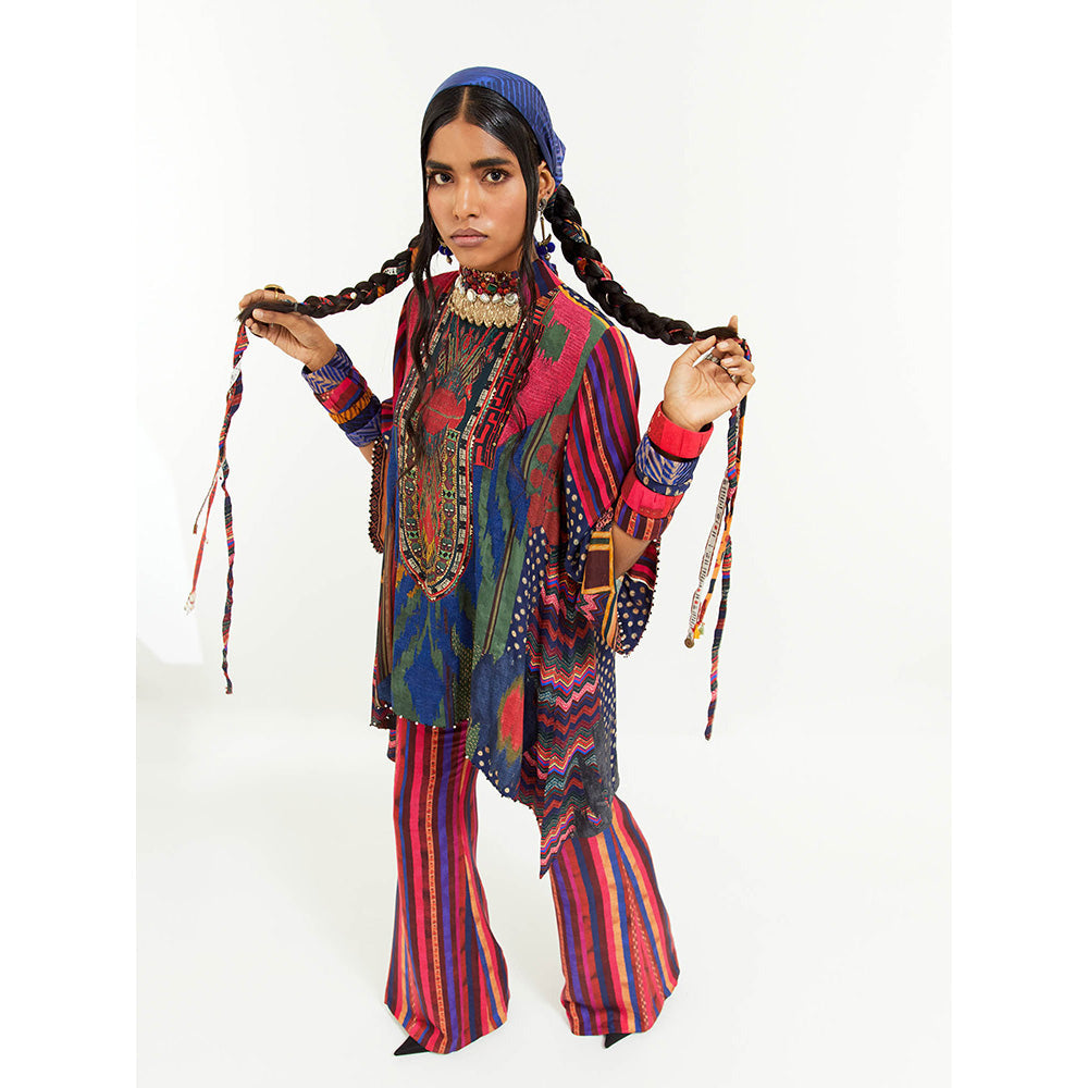 Aseem Kapoor Multi-Colour Mitra Short Kurta With Pant (Set of 2)