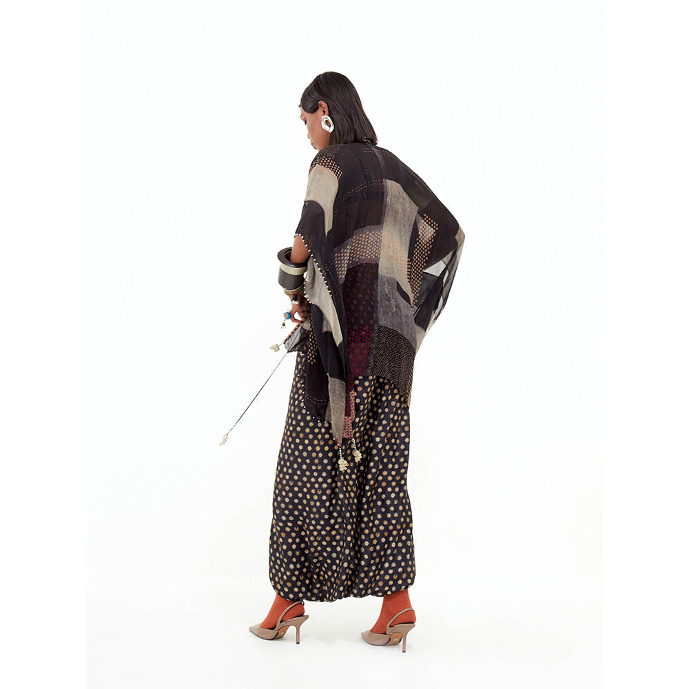 Aseem Kapoor Brown Veni Jacket With Blouse And Drape Trouser (Set of 3)