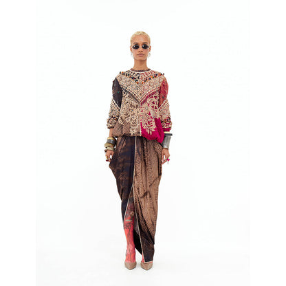 Aseem Kapoor Multi-Colour Zahra Top With Skirt (Set of 2)