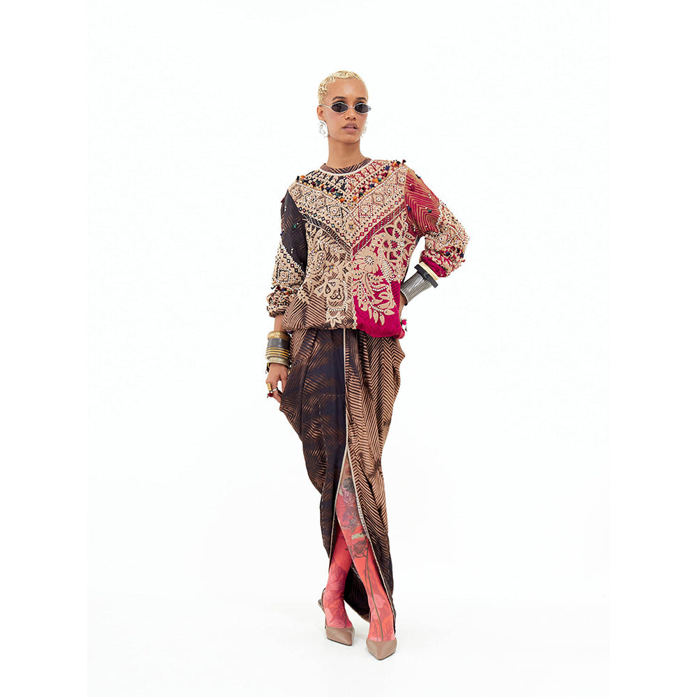 Aseem Kapoor Multi-Colour Zahra Top With Skirt (Set of 2)