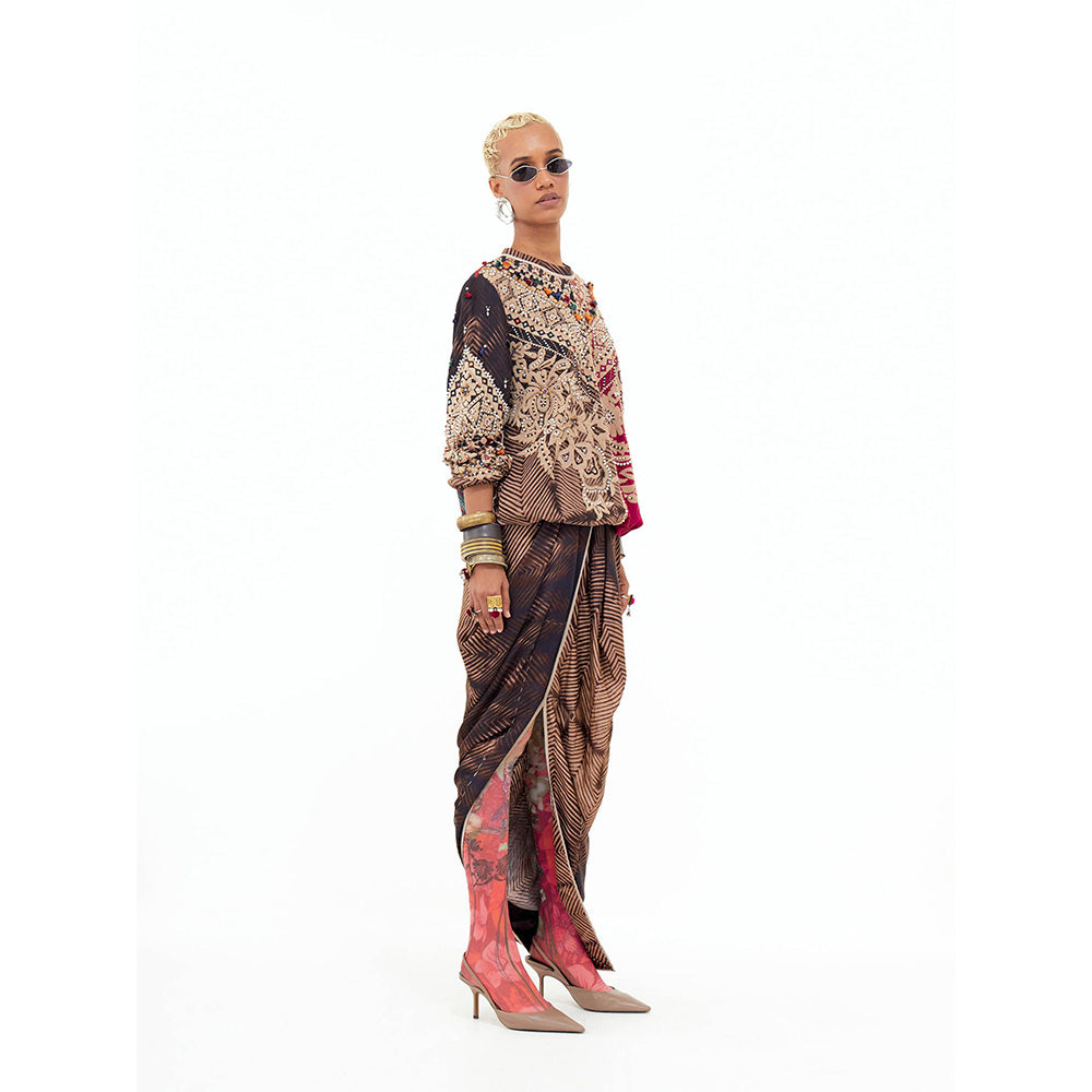 Aseem Kapoor Multi-Colour Zahra Top With Skirt (Set of 2)