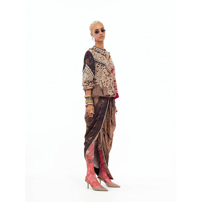 Aseem Kapoor Multi-Colour Zahra Top With Skirt (Set of 2)