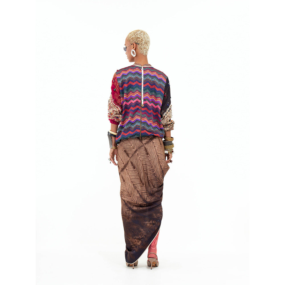 Aseem Kapoor Multi-Colour Zahra Top With Skirt (Set of 2)