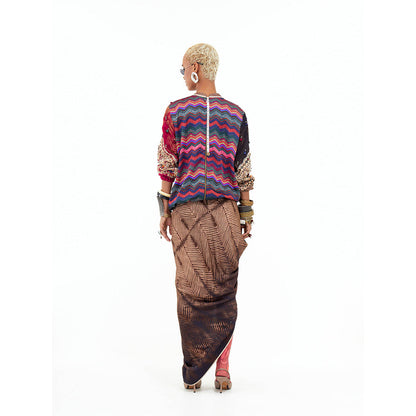 Aseem Kapoor Multi-Colour Zahra Top With Skirt (Set of 2)